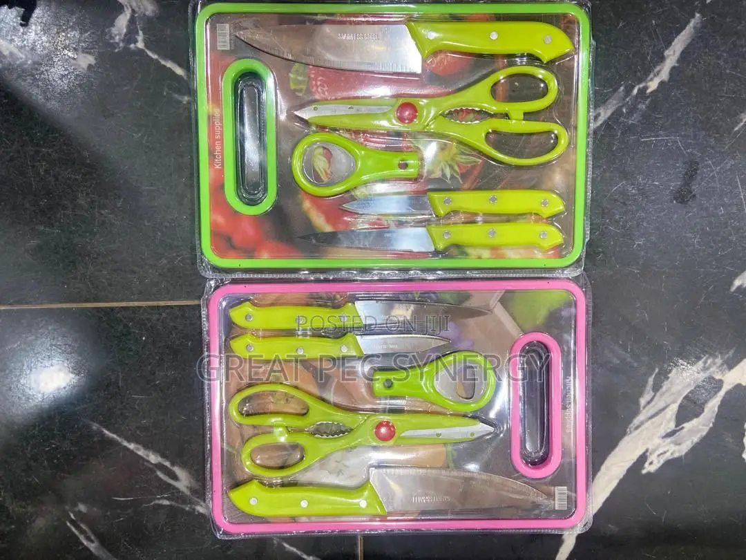 Shopping Board With Knives, Scissors and Opener