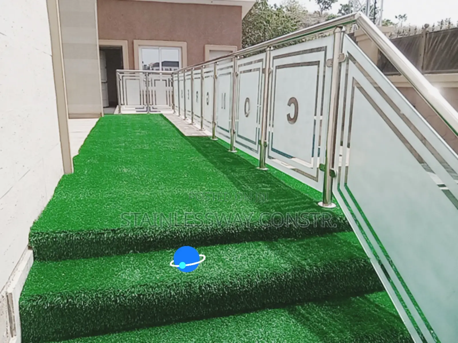 Outer Entrance Glass Railing