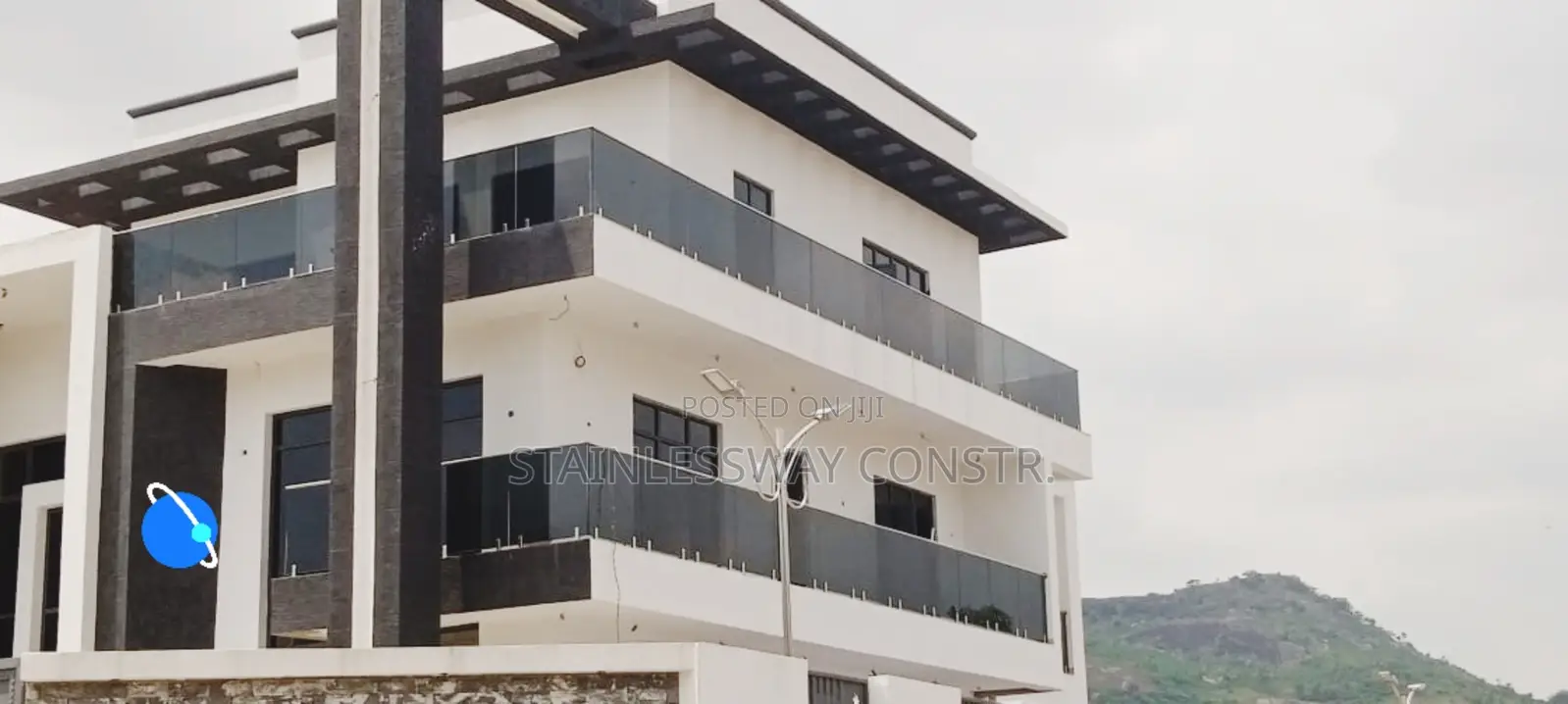 Dark Glass Balcony Railing Mask