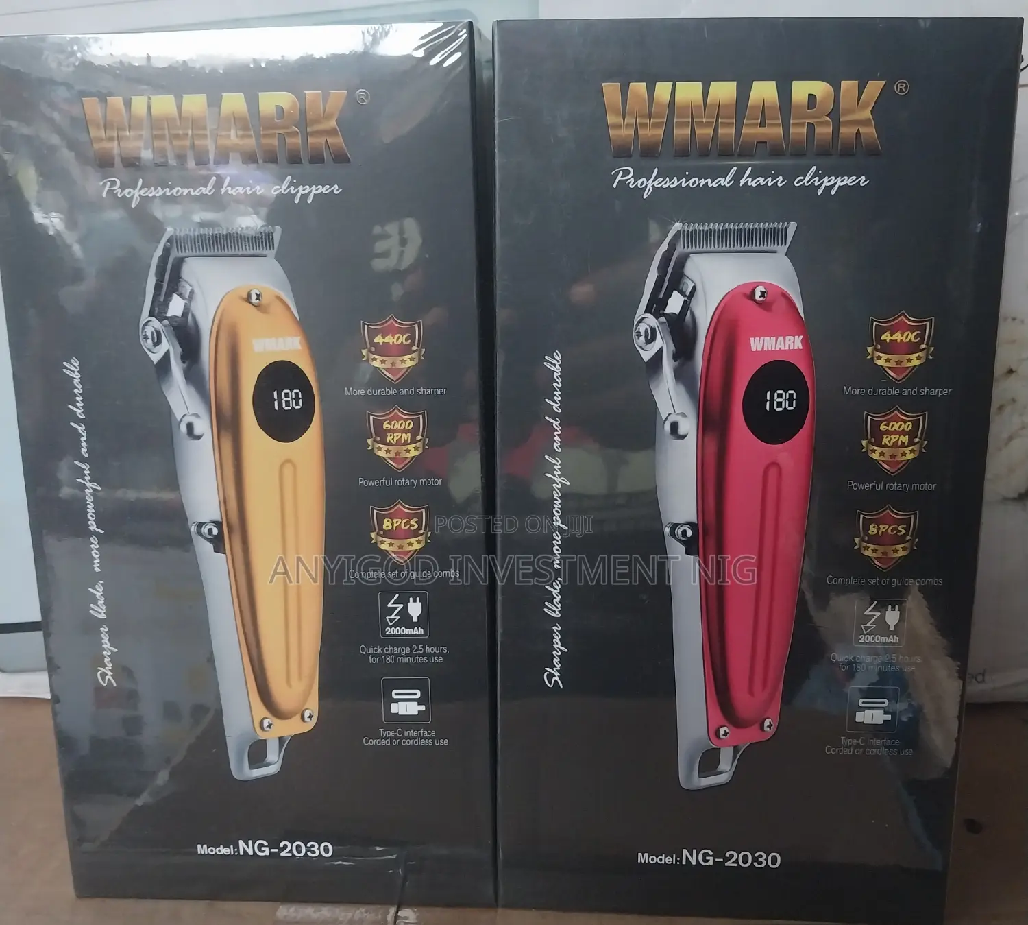 All Metal Rechargeable Clipper With Digital Light 2030