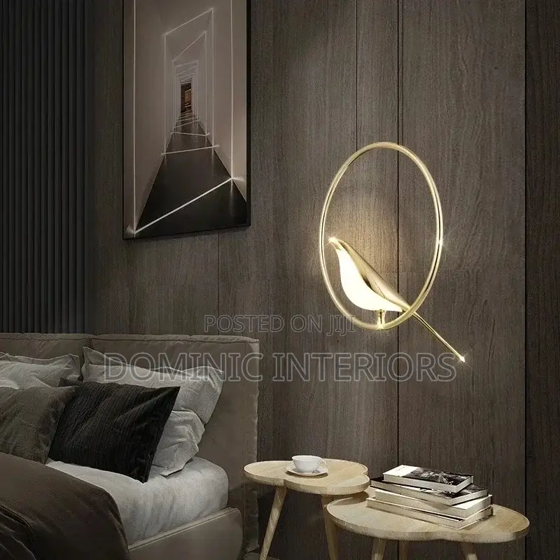 Led Gold Magpie Bird Pendant Lamp