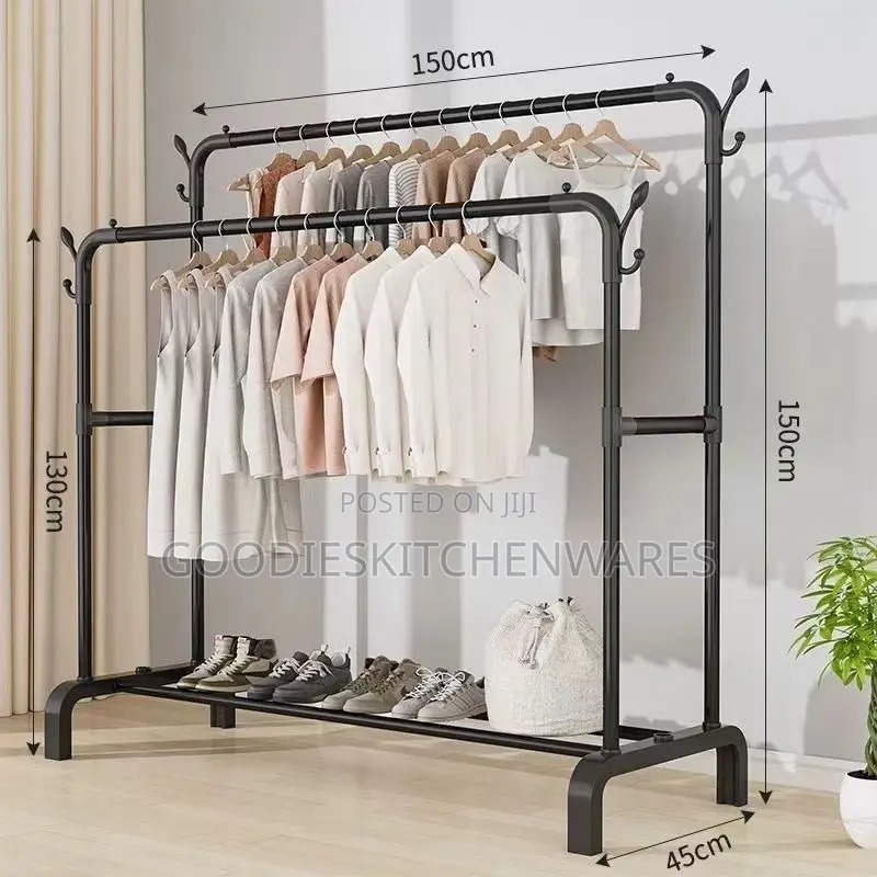 35 Kg Cloth Hanger Double Pole Cloth Rack