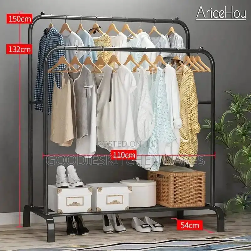 35 Kg Cloth Hanger Double Pole Cloth Rack