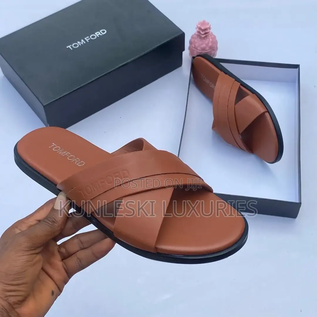 Original Tomford Men Leather Slippers Collections