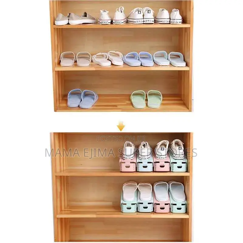Adjustable Shoe Rack Organizer Shoe Slot Double-L