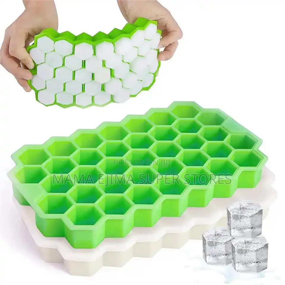 Ice Cube Tray Silicone Mold 37 Grid Honeycomb Shape Ice Cube