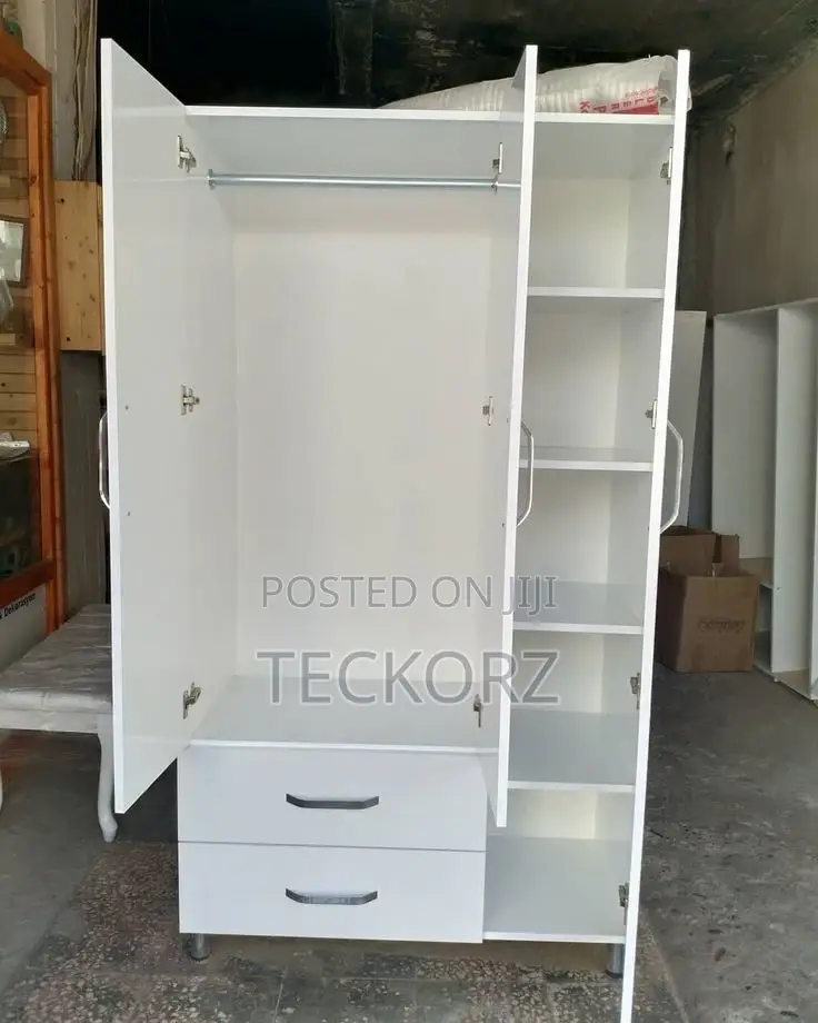 2 Door Wardrobe With Bag Shoe Rack Drawer