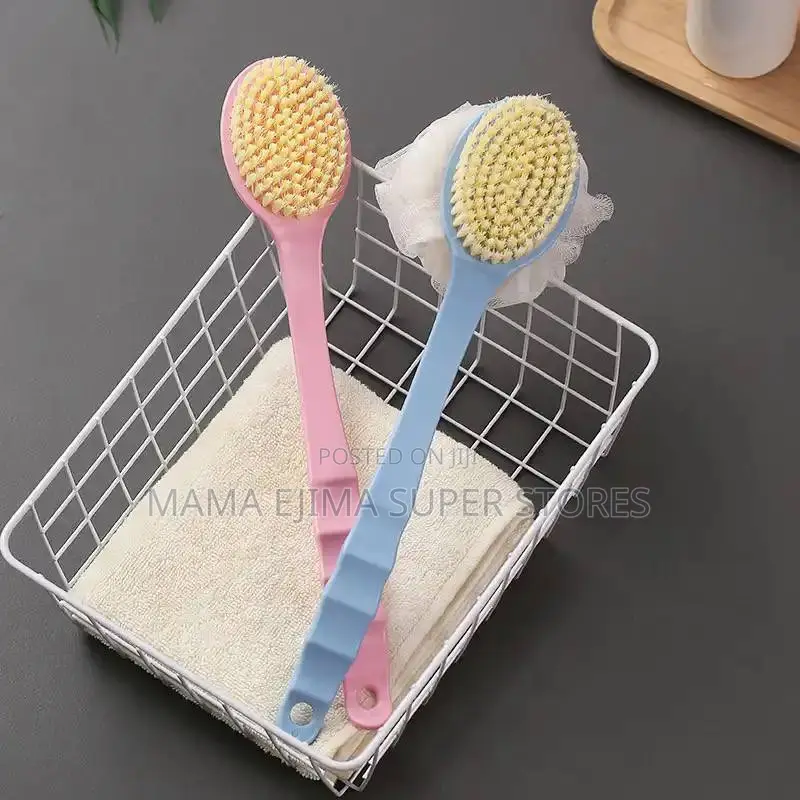 2 In 1 Back Bath Brush Body Exfoliating Scrubber Long Handle