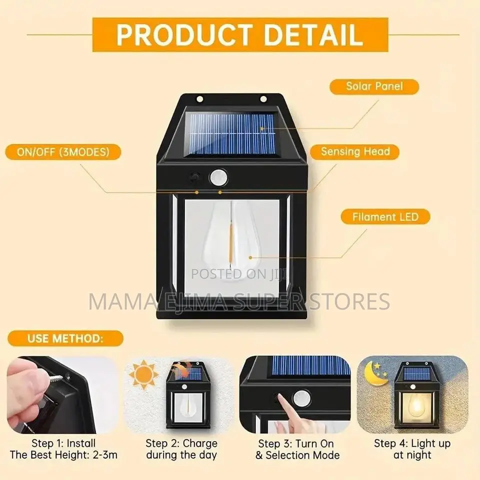 New Solar Wall Lamp Outdoor Waterproof Intelligent Inductio