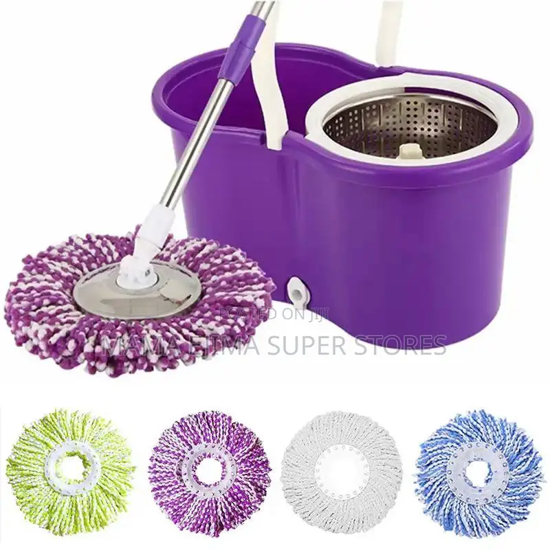 Rotating Mop Replacement Cloth Spin for Wash Floor Squeeze