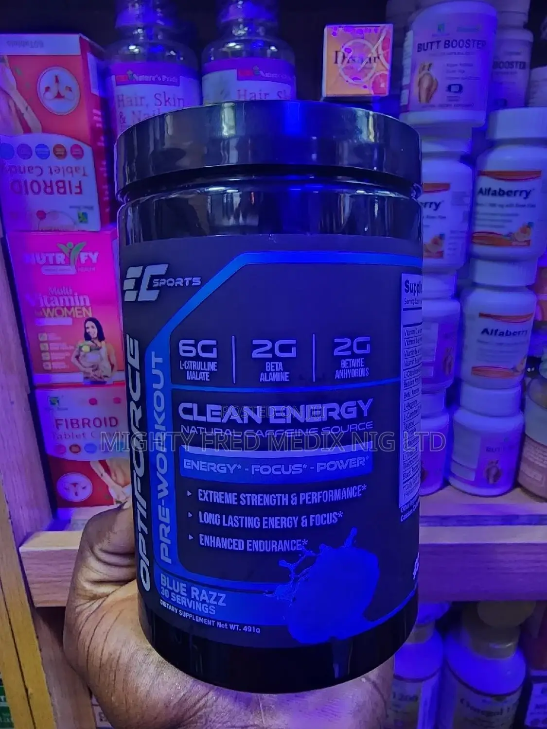 Optiforce Prework-out Clean Energy
