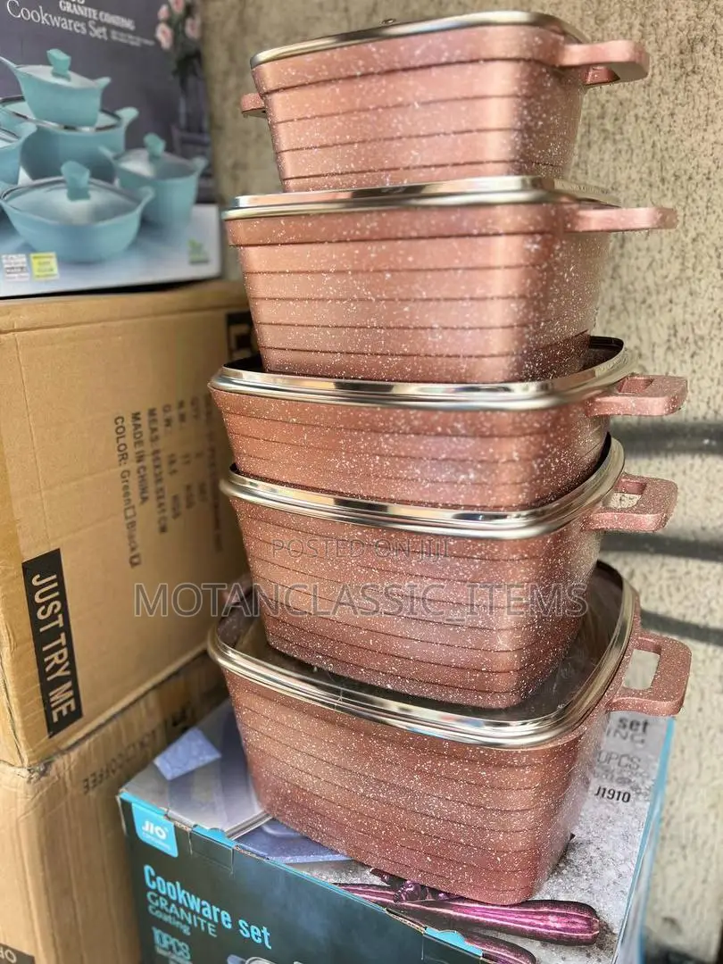 Big Quality Granite Non Stick Cookware/Pot Set (10pcs)