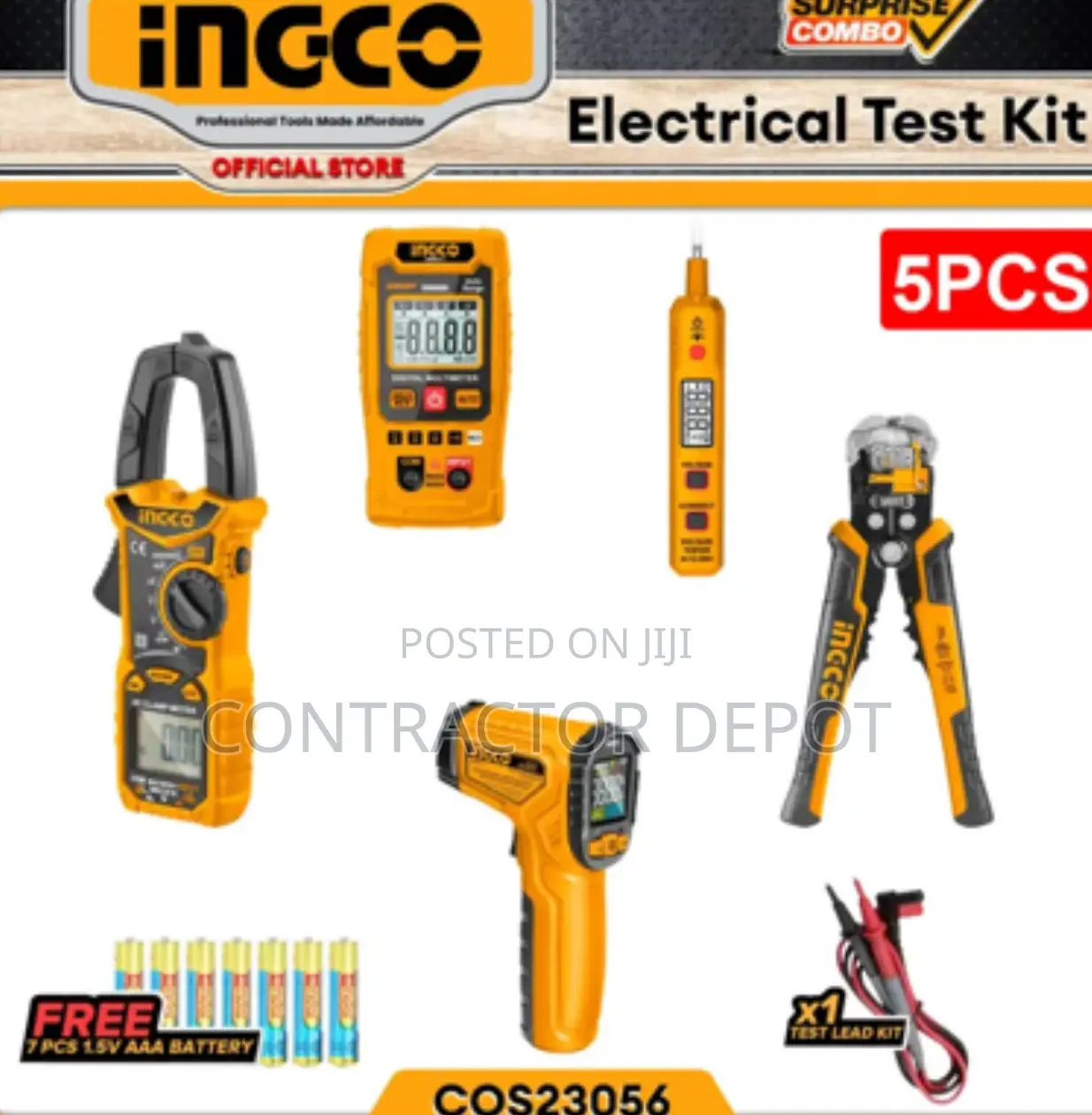 Ingco Clamp Meter Multimeter Test Pencil Combo Set Kit