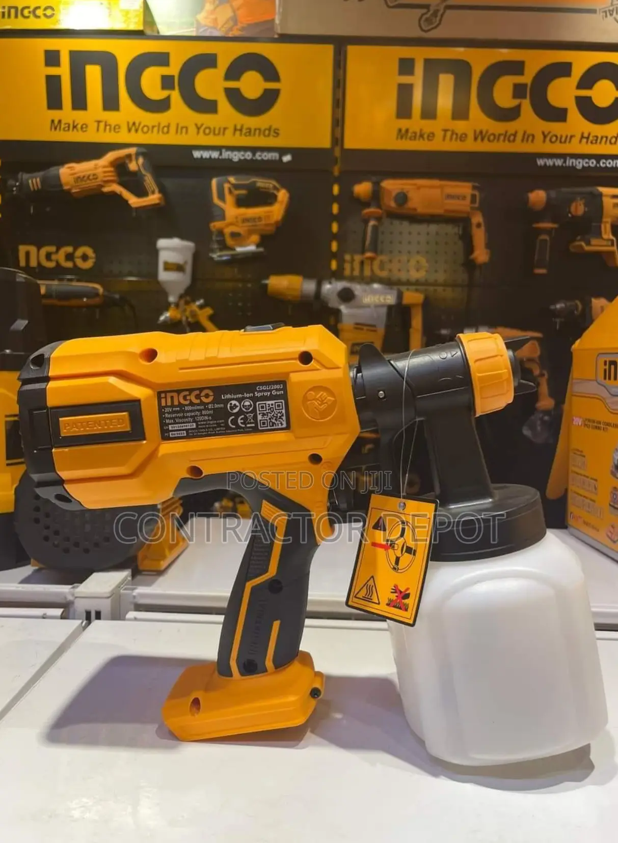 Ingco Lithium-Ion Cordless Spray Gun 20v INDUSTRIAL
