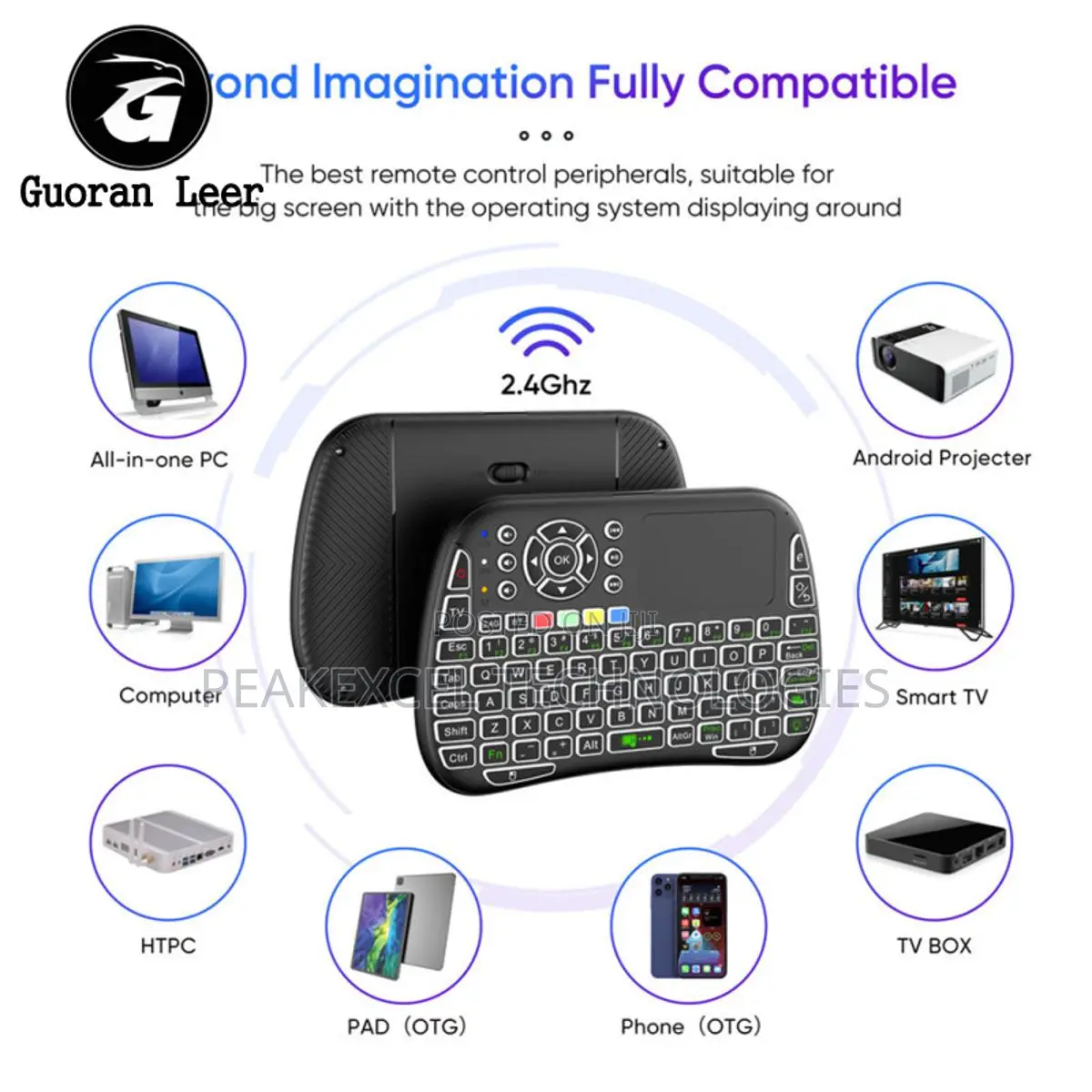 Mini Wireless Keyboard With USB Receiver Smart Keyboard 2.4G