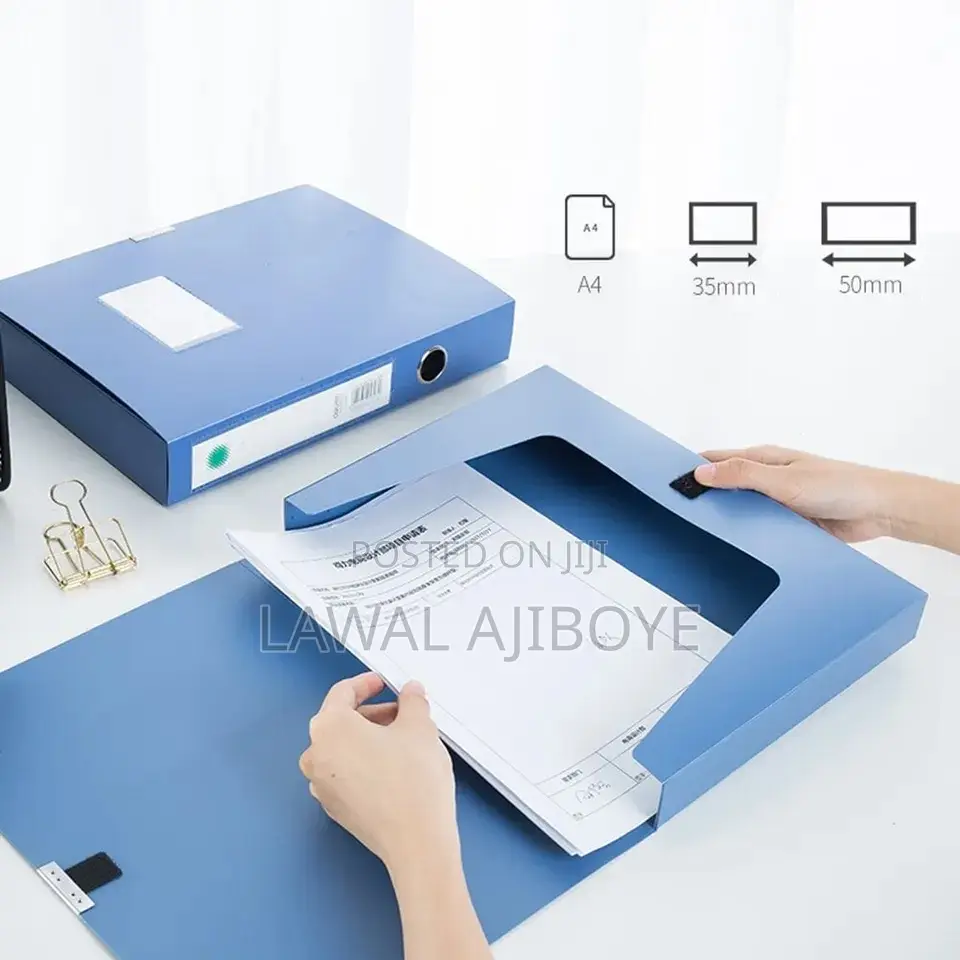 1pc A4 File Box Storage Bag Lightweight Business Organizer
