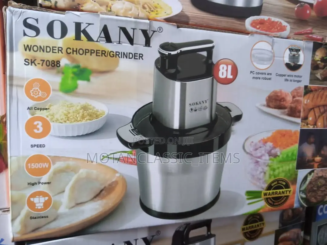 Sokany Food Processor and Yam Pounder 8ltrs
