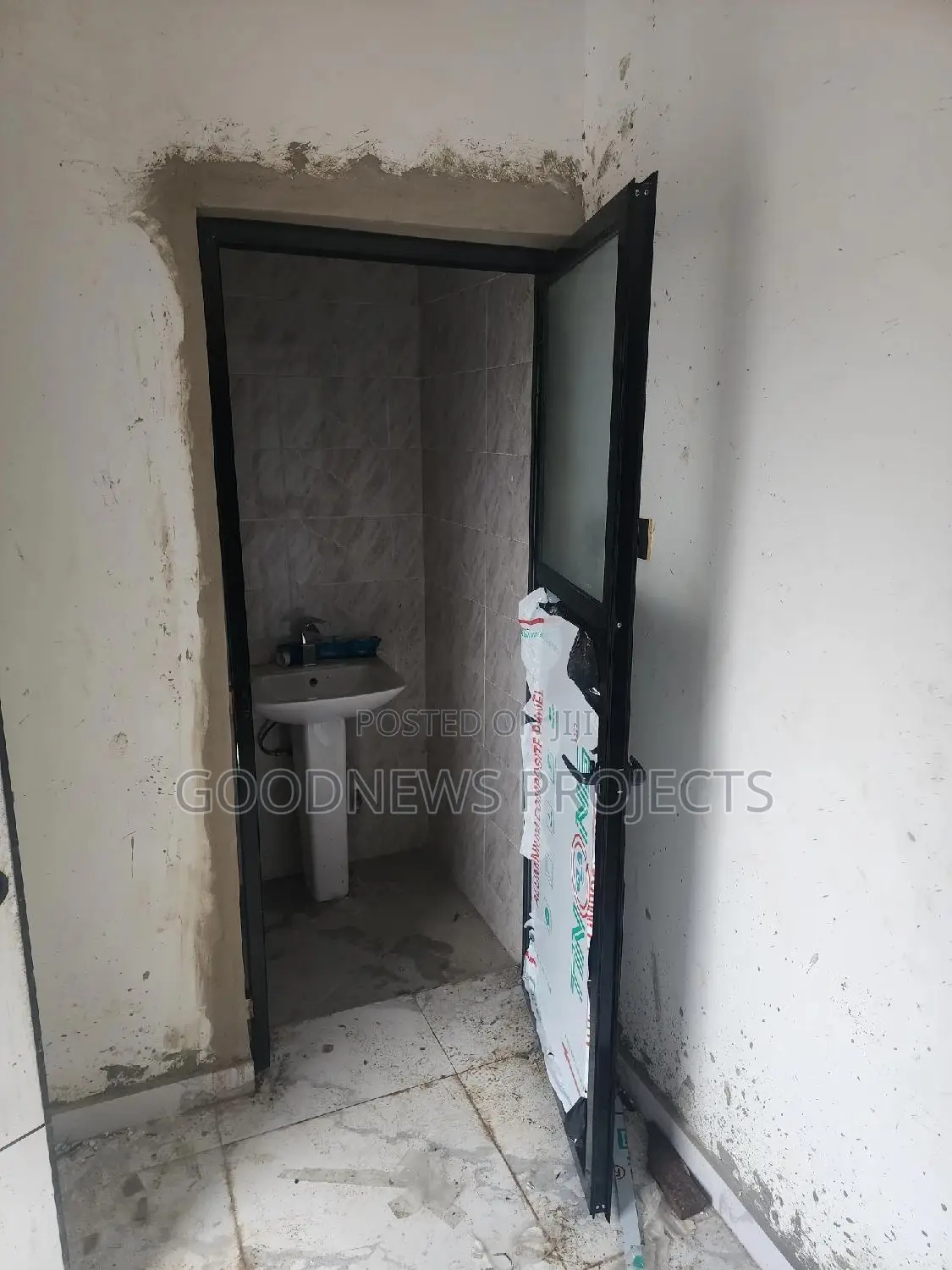 Aluminium Black Toilet Door