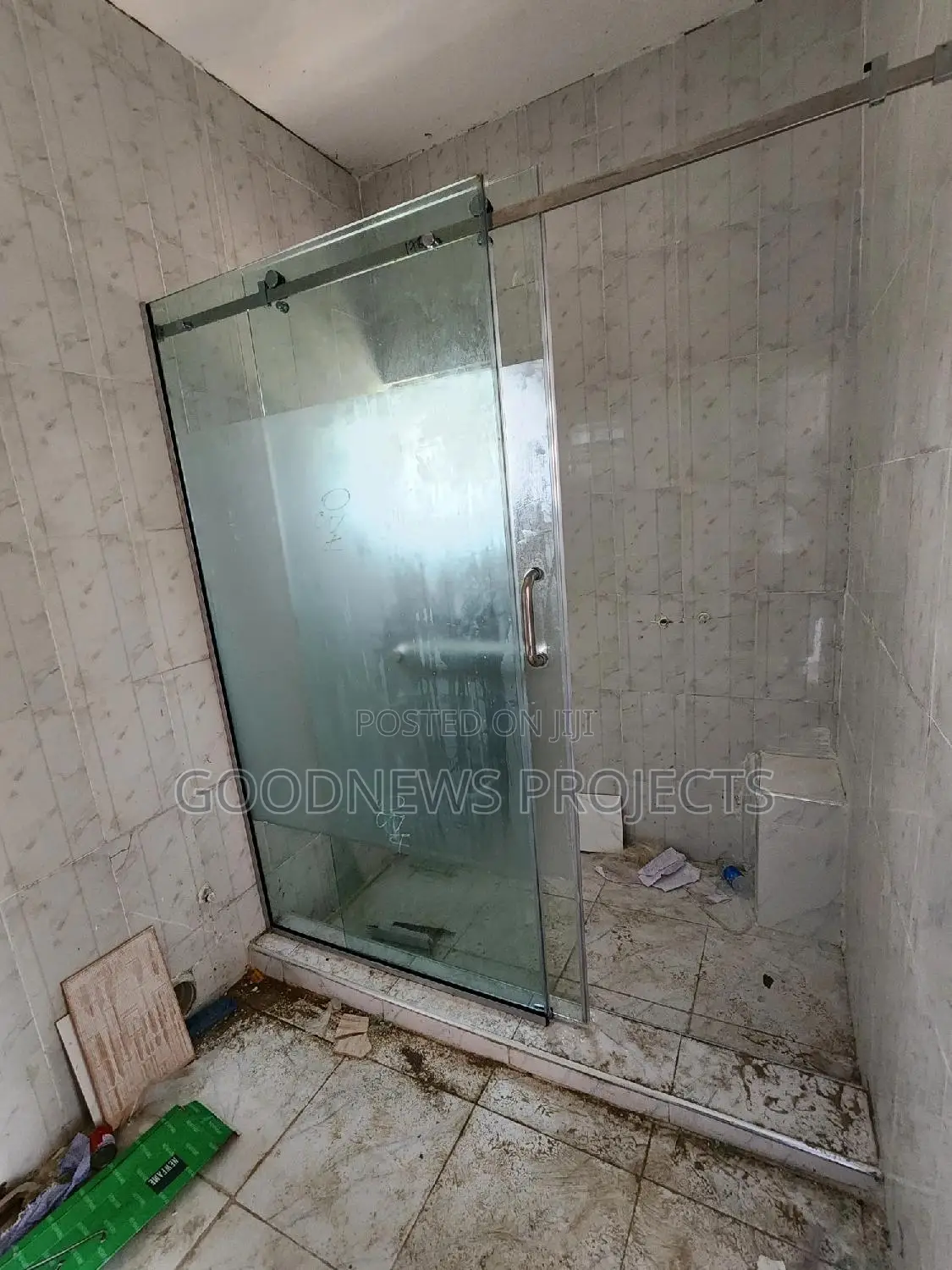 Frosted Privacy Shower Sliding