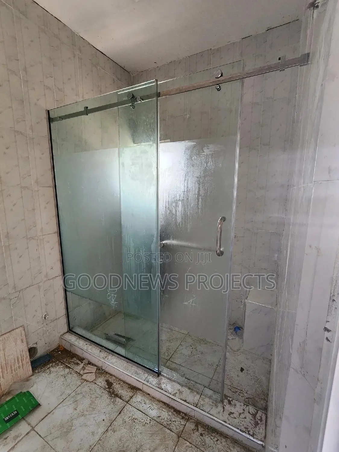 Frosted Privacy Shower Sliding