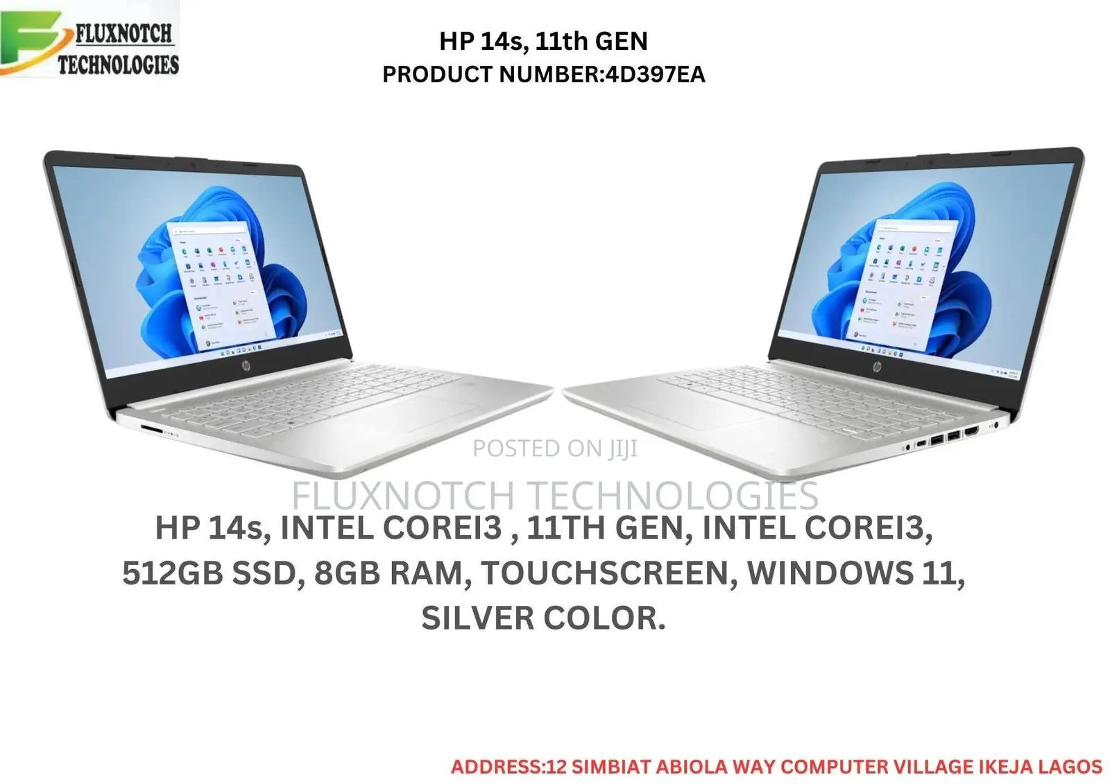New Laptop HP 14S 8GB Intel Core I3 SSD 512GB
