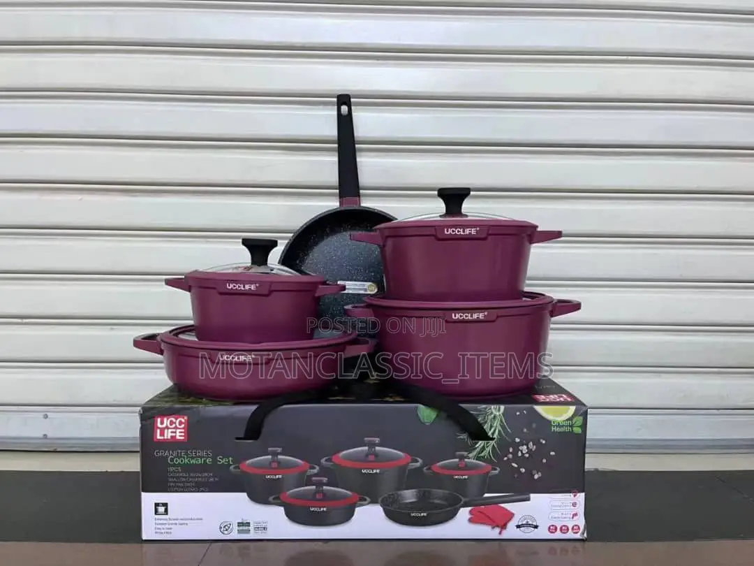 Ucc Life Quality Granite Non Stick Pot/Cookware 9pcs