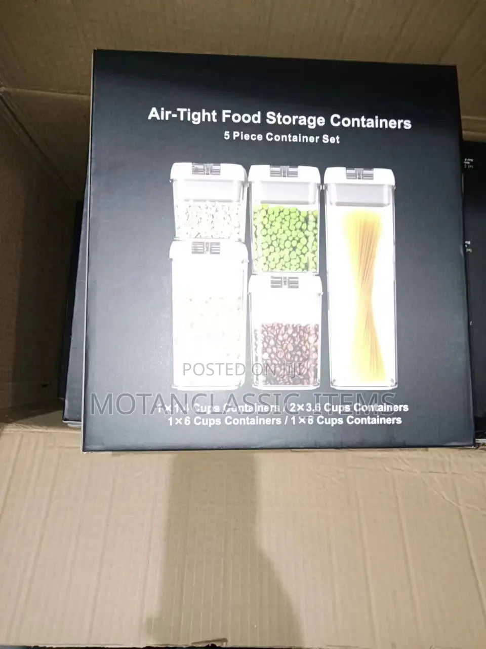 5 in 1 Airtight Kitchen Food/Storage Container Set With Seal