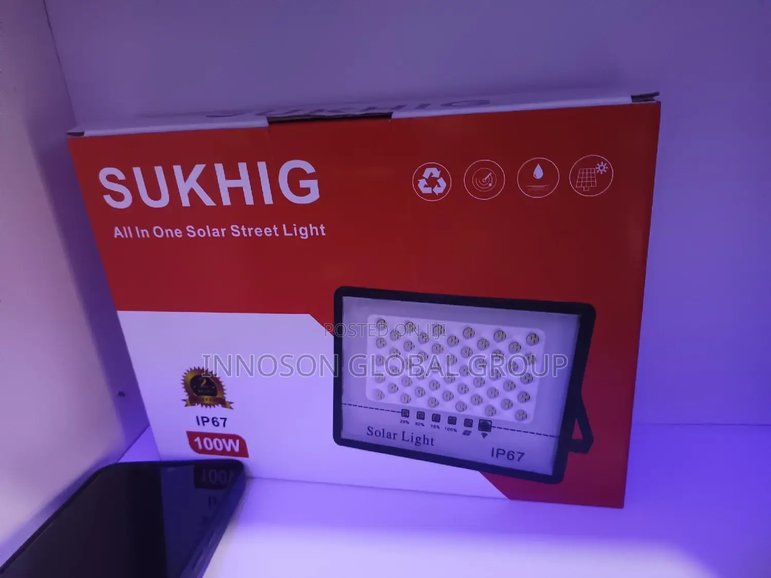 100w Solar Flood Light
