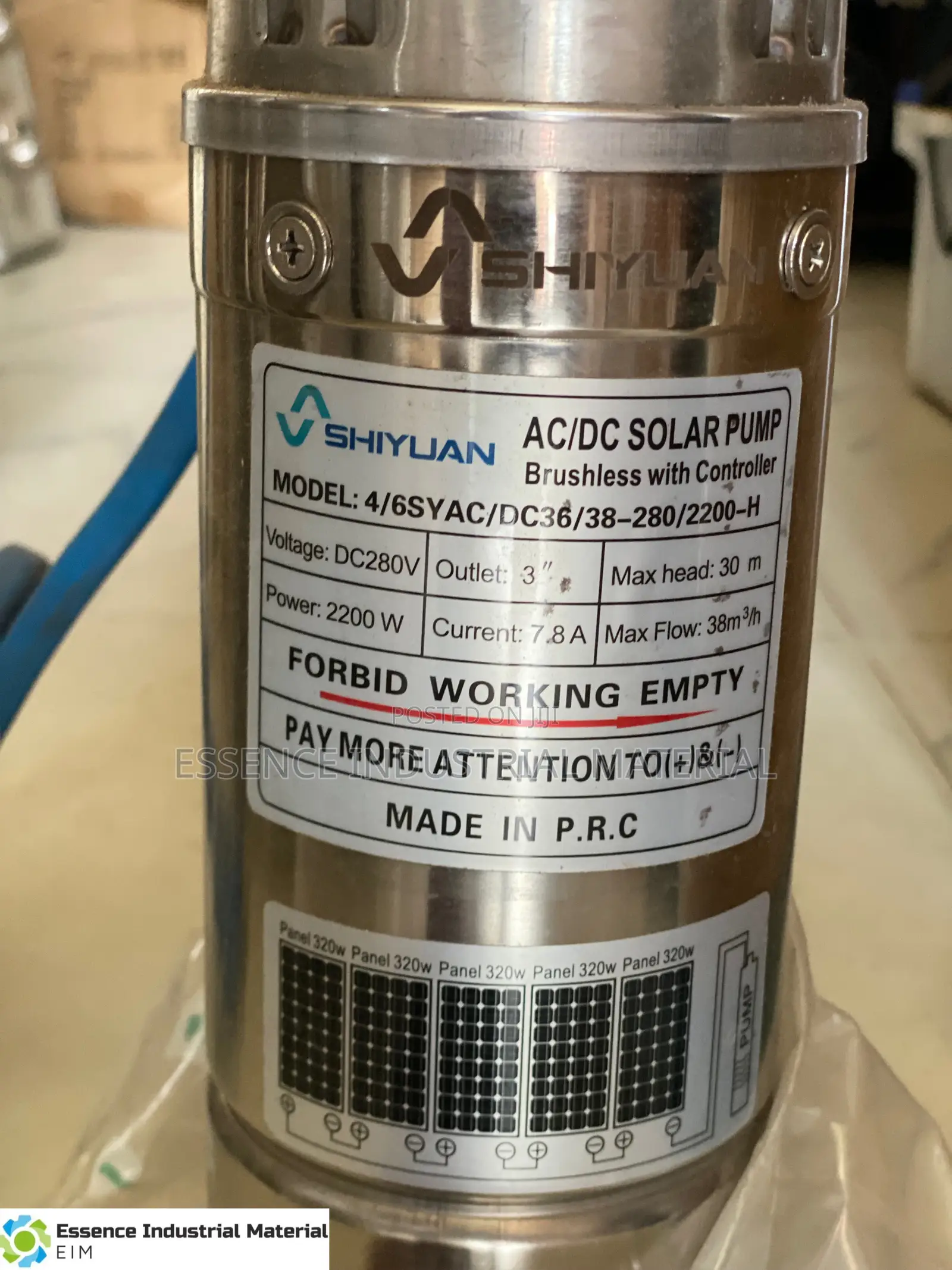 3hp AC/DC Solar Submersible Pump