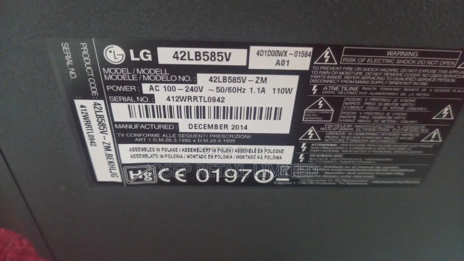 LG 42 Original Smart Resolution Tv From Poland With Apps