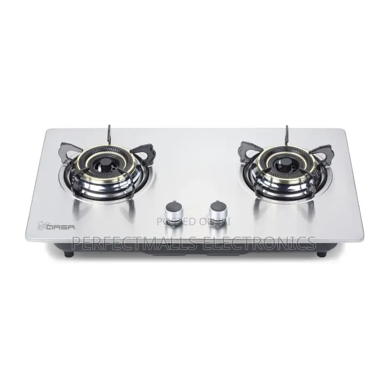 Qasa Stainless Steel 2 Burner Gas Cooker QGC-2B PREMIUM
