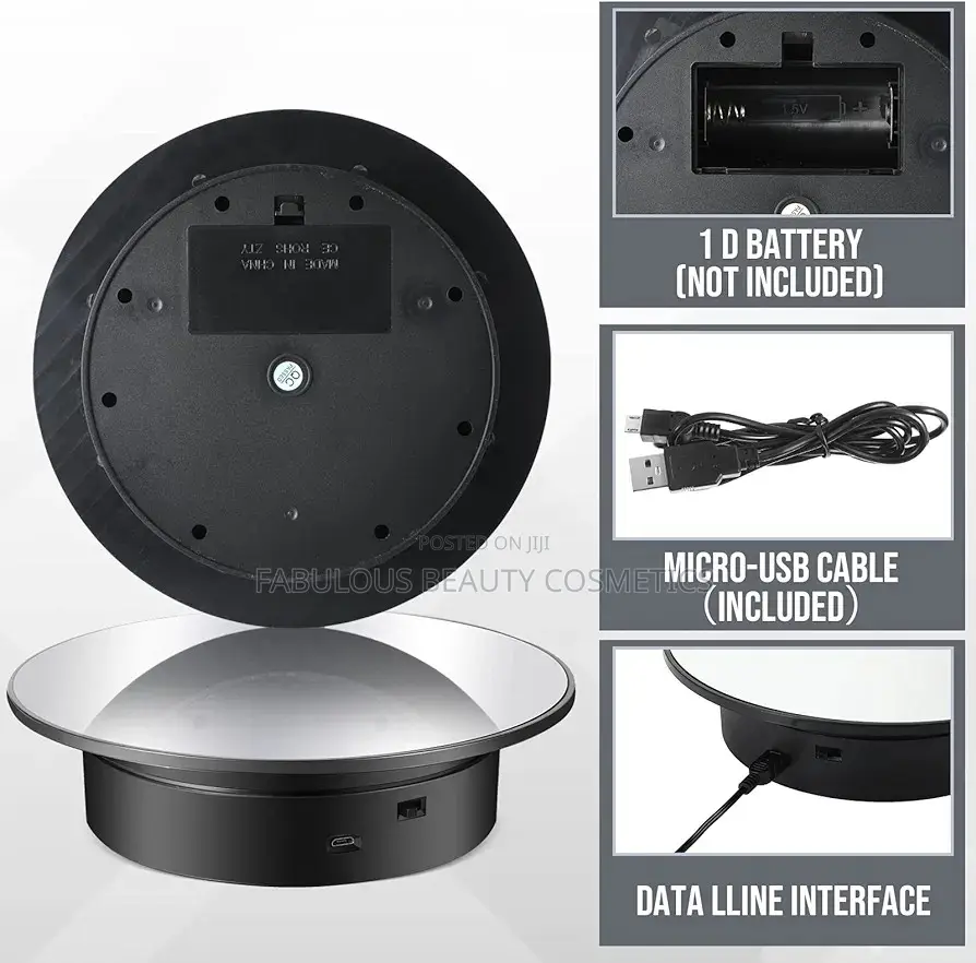 Display Turntable Motorized Rotating Display Mirror Cover360