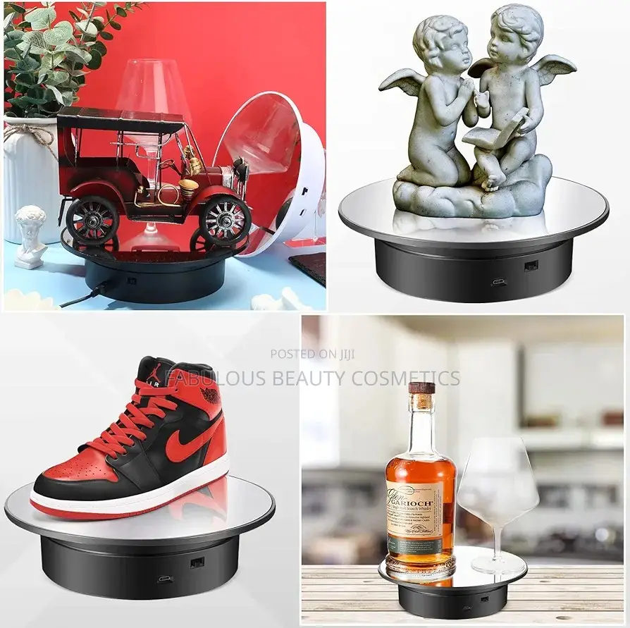 Display Turntable Motorized Rotating Display Mirror Cover360
