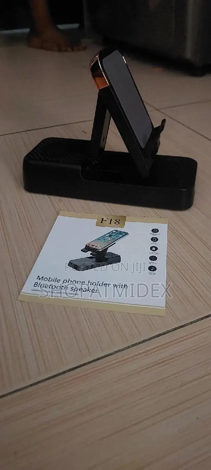 Portable Tablet, Phone Holder With Bluetooth Speaker