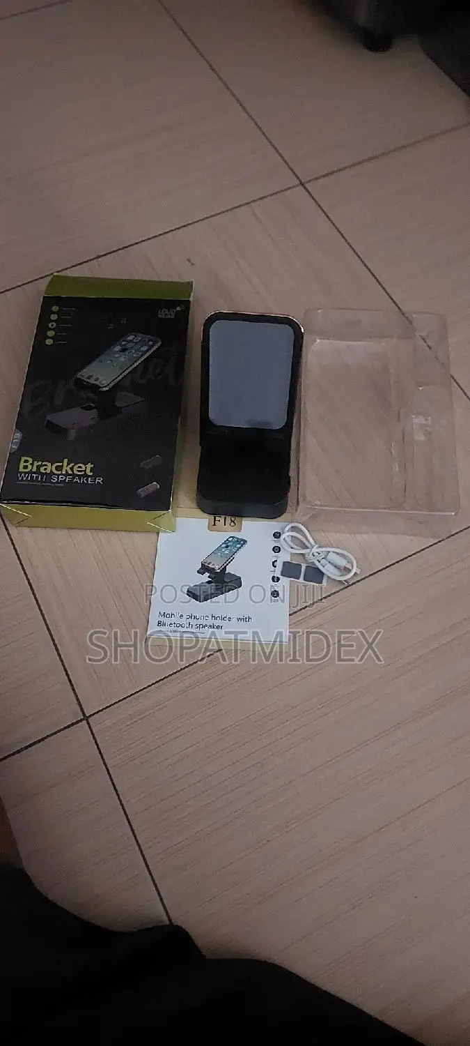 Portable Tablet, Phone Holder With Bluetooth Speaker