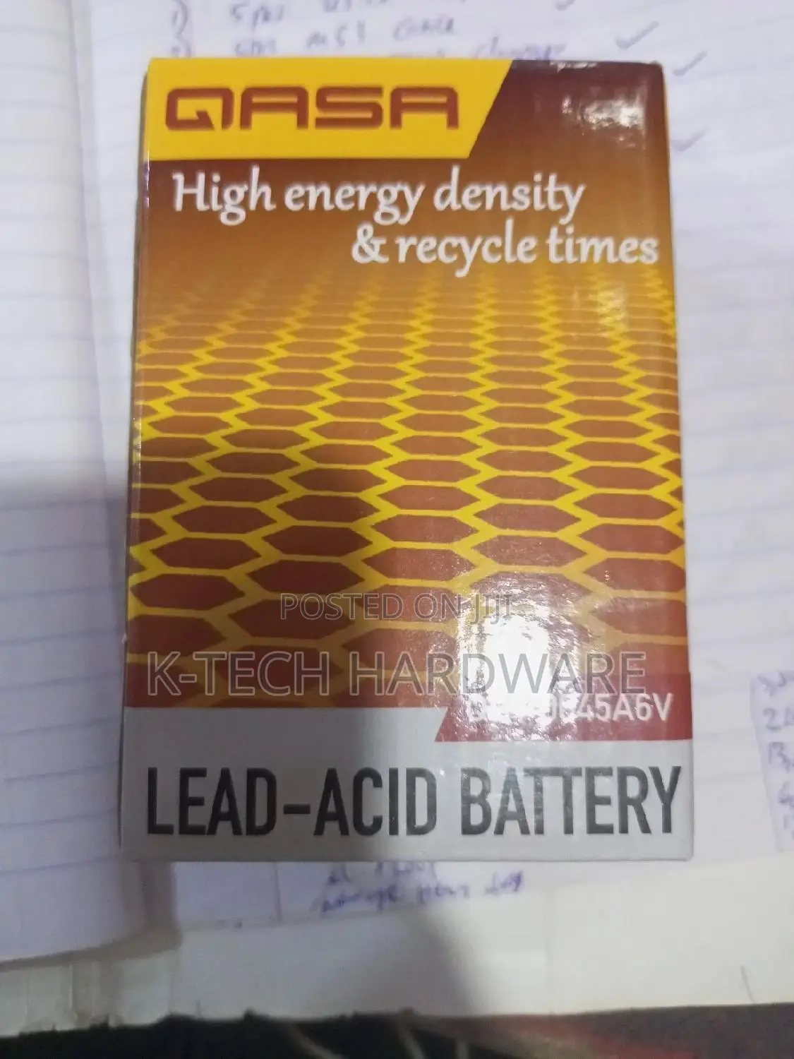 Qasa Rechargeable Fan Lead-acid Battery -qbt-0045a6v