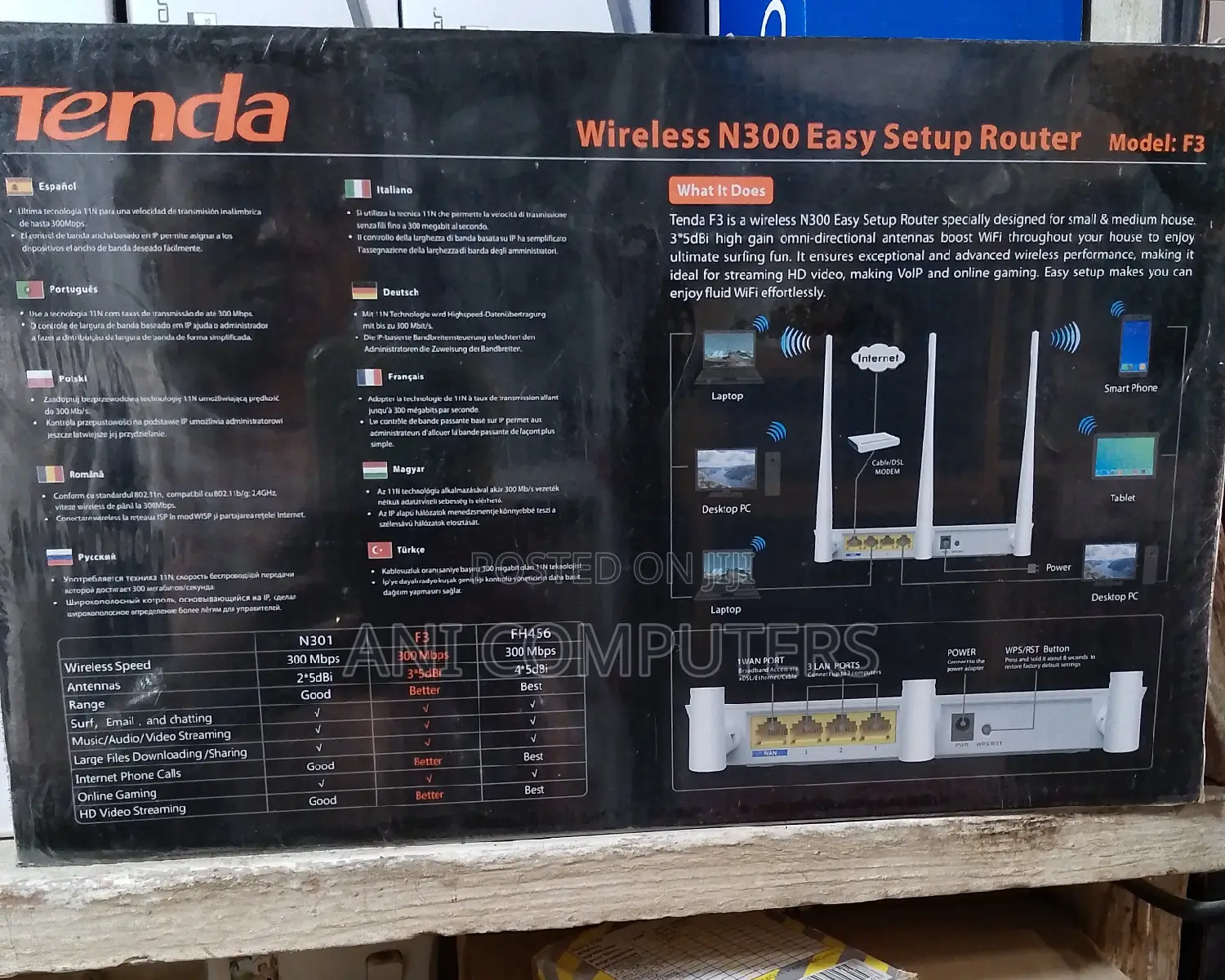 Tenda Wireless N300 Easy Setup Router