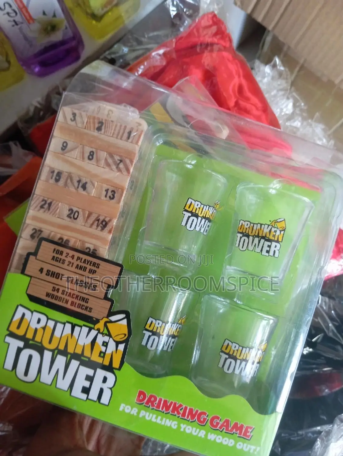 Drunken Tower Jenga Adult Party Drinking Game