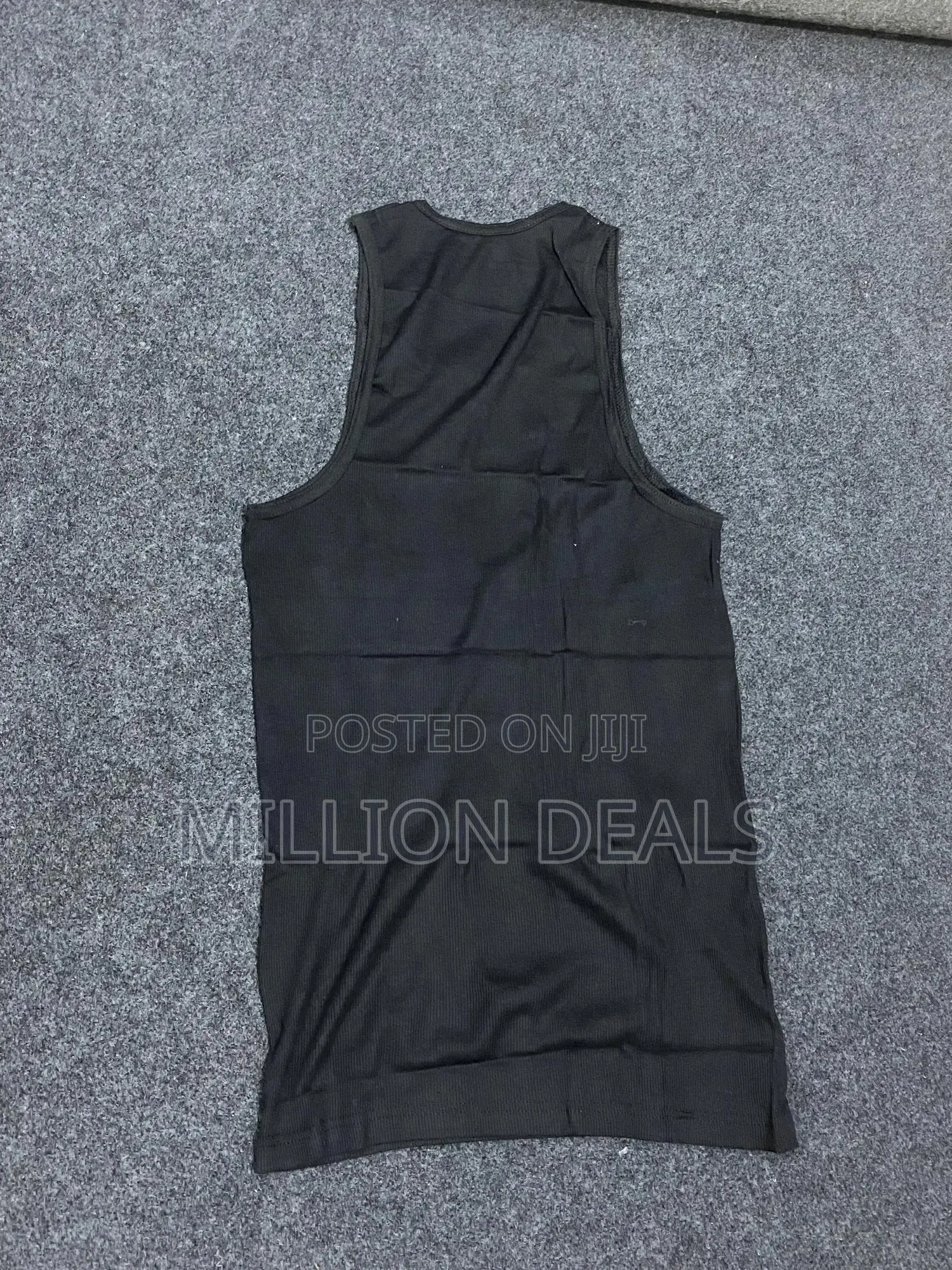 Stretch Fits Tank Muscle Gym Black Underwear