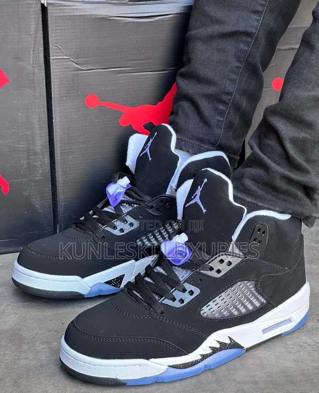 Original Air Jordan 5 Retro Moonlight Oreo Sneakers