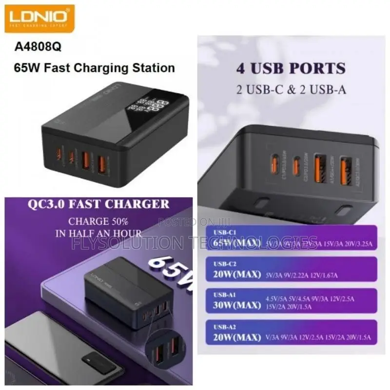 Ldnio 100W Usb PD QC4 + Desktop Super Fast Charger