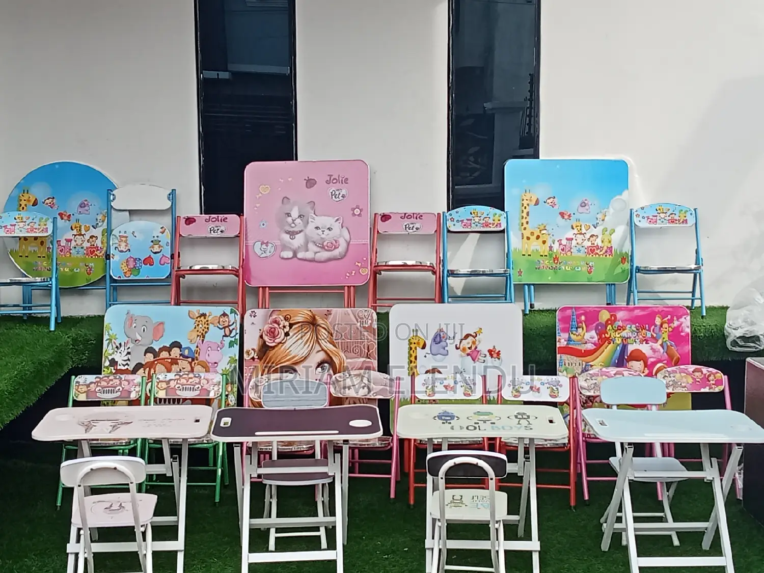 Kids Foldable Study Dinning Table and Chair Set