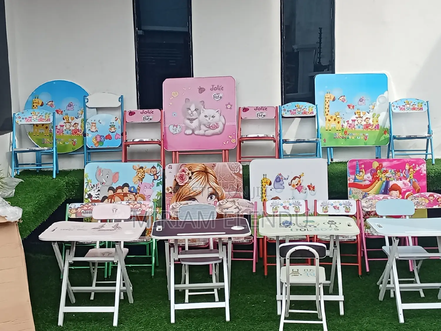 Kids Foldable Study Dinning Table and Chair Set