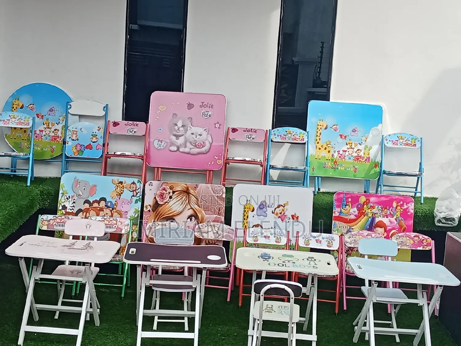 Kids Foldable Study Dinning Table and Chair Set