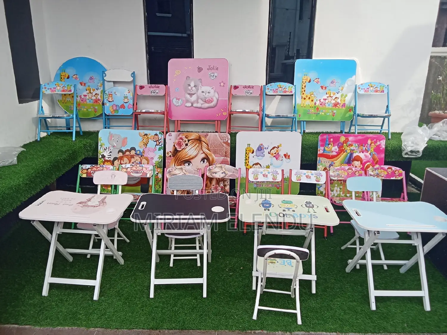Kids Foldable Study Dinning Table and Chair Set