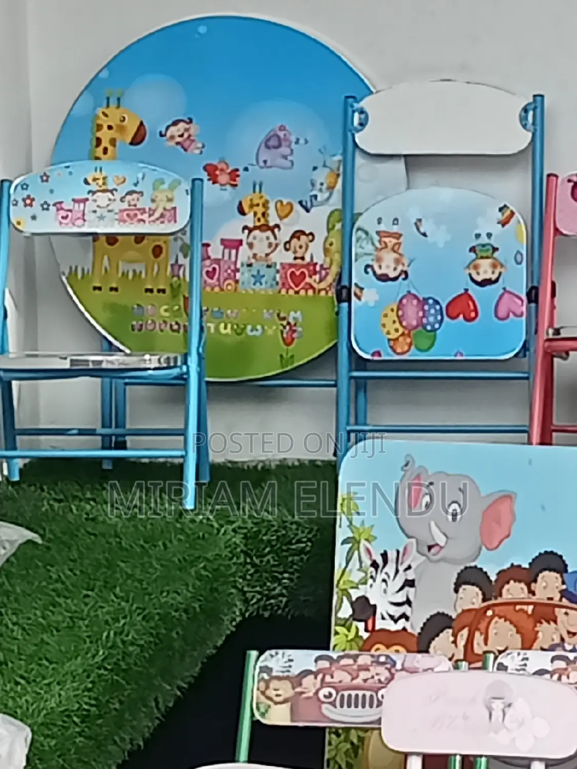 Kids Foldable Study Dinning Table and Chair Set