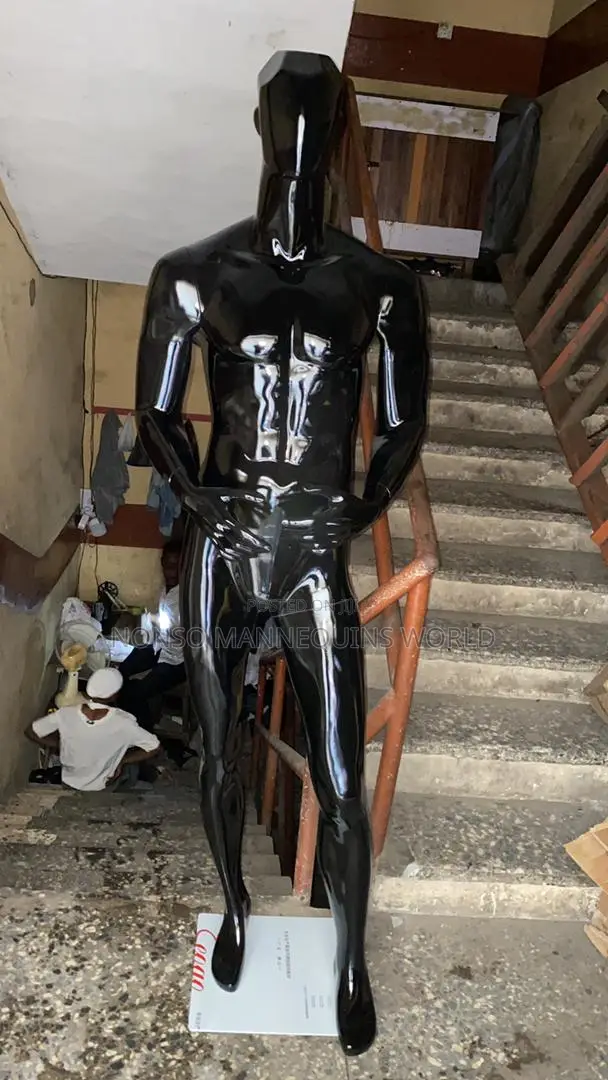 Glossy Black Huge Male Display Mannequin