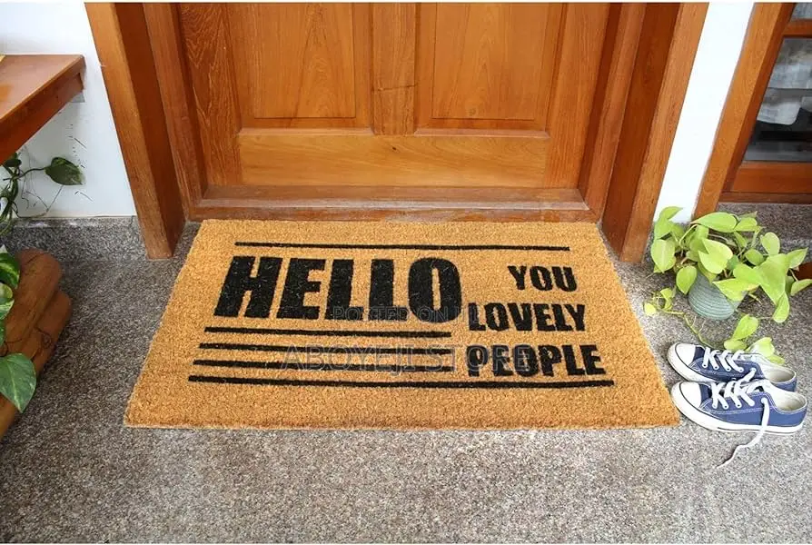 Rugsmith Black Hello You Lovely People (Tufted Doormat)
