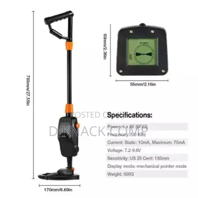 Metal Detector VLF 7 Coil Elf Gold Locator Treasure MD-1008