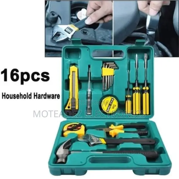 High Quality DIY (16 Piece) Multi-Purpose Tool Box Set
